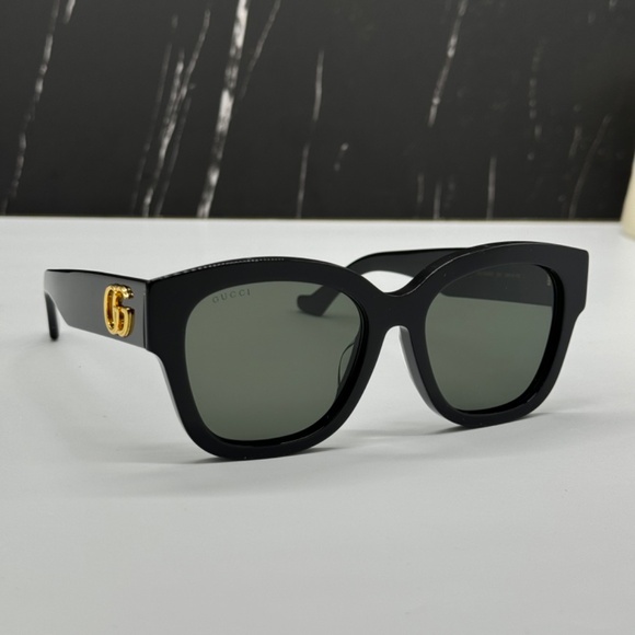 NEW GG1550SK 001 GUCCI BLACK GREY SQUARE WOMEN GUCCI SUNGLASSES - Picture 6 of 12